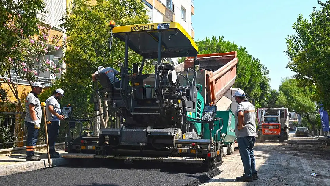 Karabağlar’daki asfaltlama çalışmaları hız kesmiyor