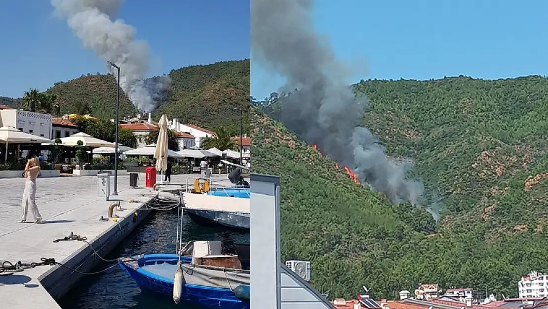 Kaş ve Marmaris'te orman yangını!