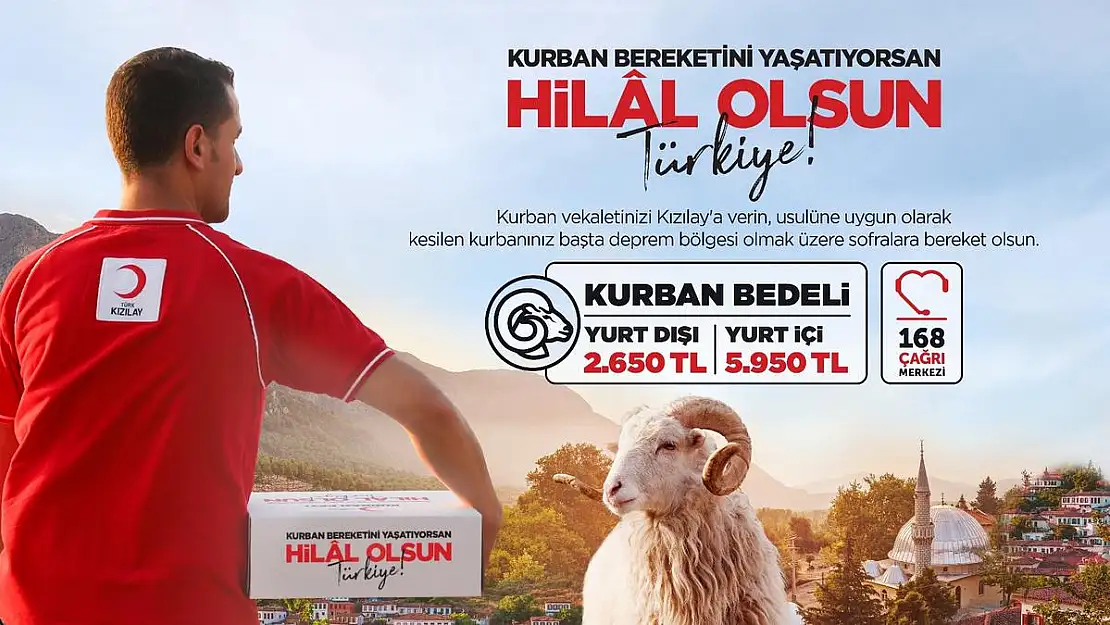 Kızılay’ın yurt içi kurban vekalet bedeli 5950 TL