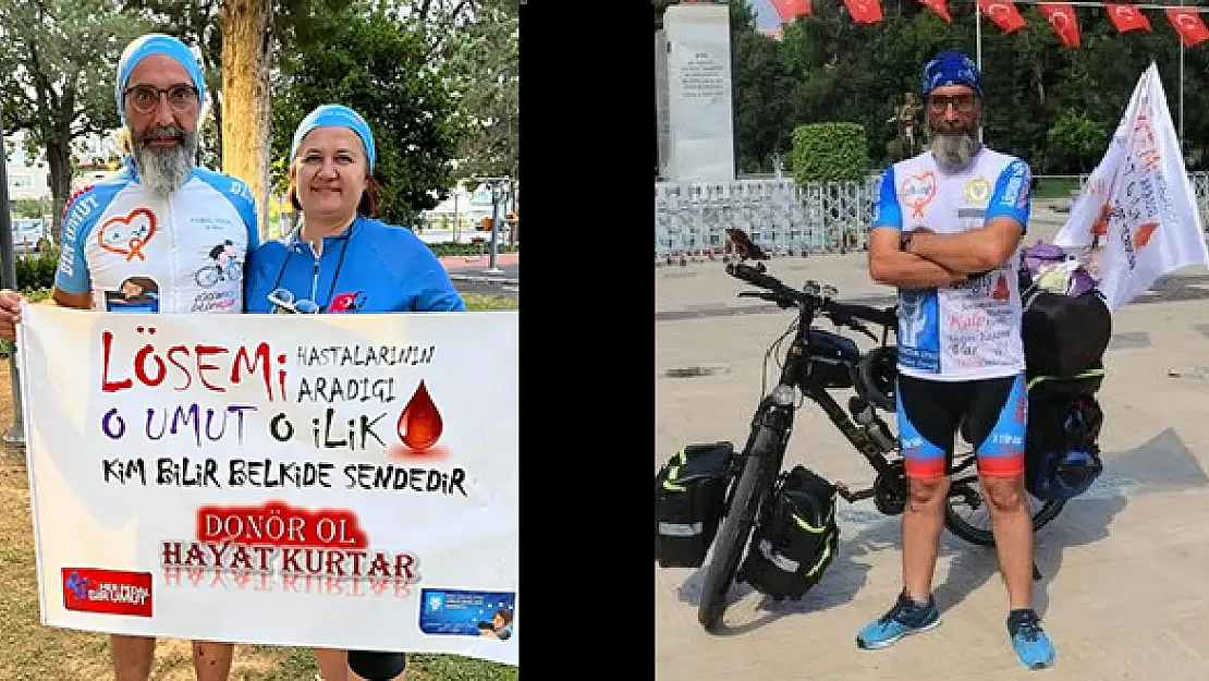 Kök hücre ve organ bağışına dikkat çekmek için Türkiye'yi pedallıyor