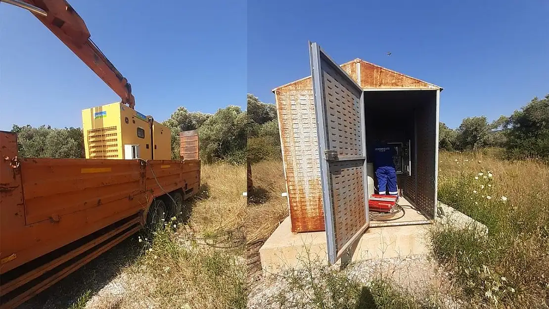 Köylü susuz kalmasın diye İZSU jeneratör gönderdi