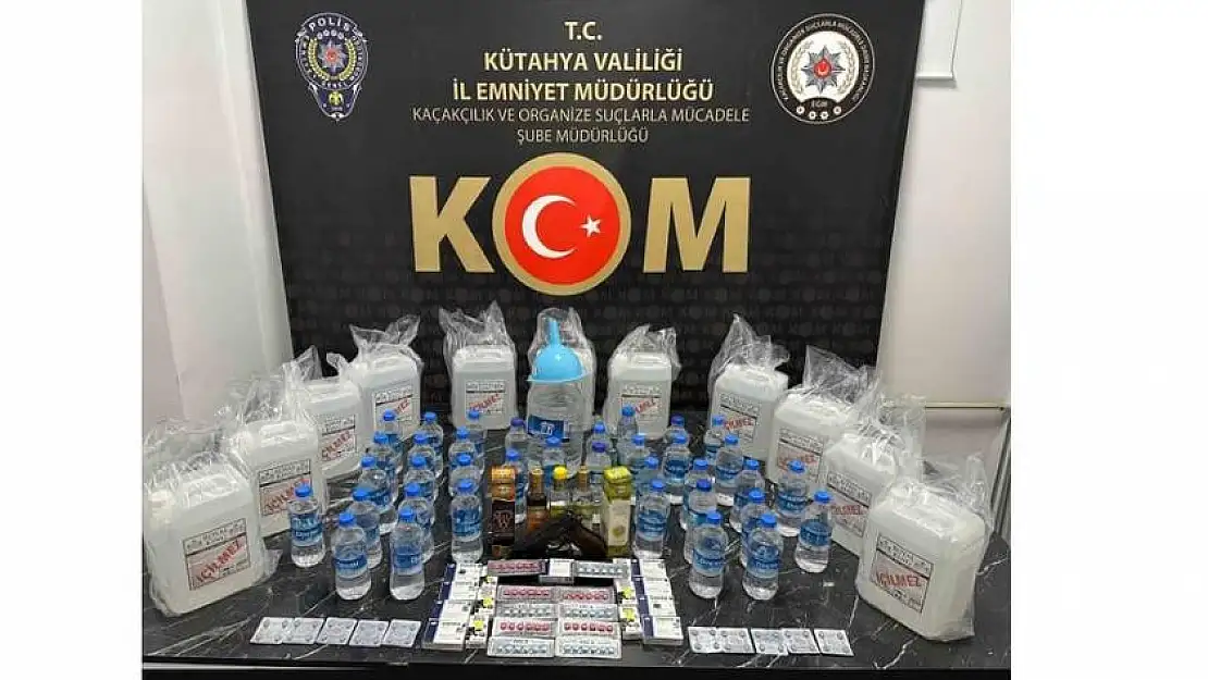 Kütahya’da sahte alkol operasyonu