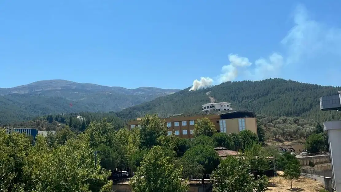 Manisa Spil Dağında korkutan yangın