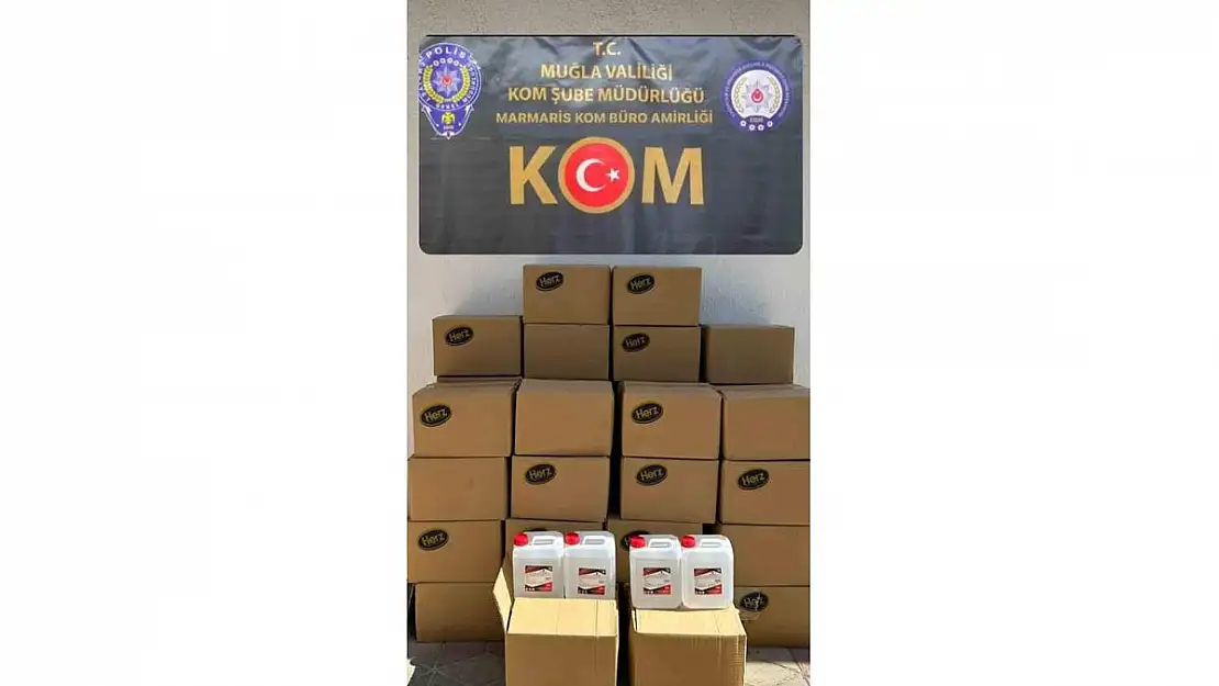 Marmaris'te polis bin 500 litre etil alkol ele geçirdi