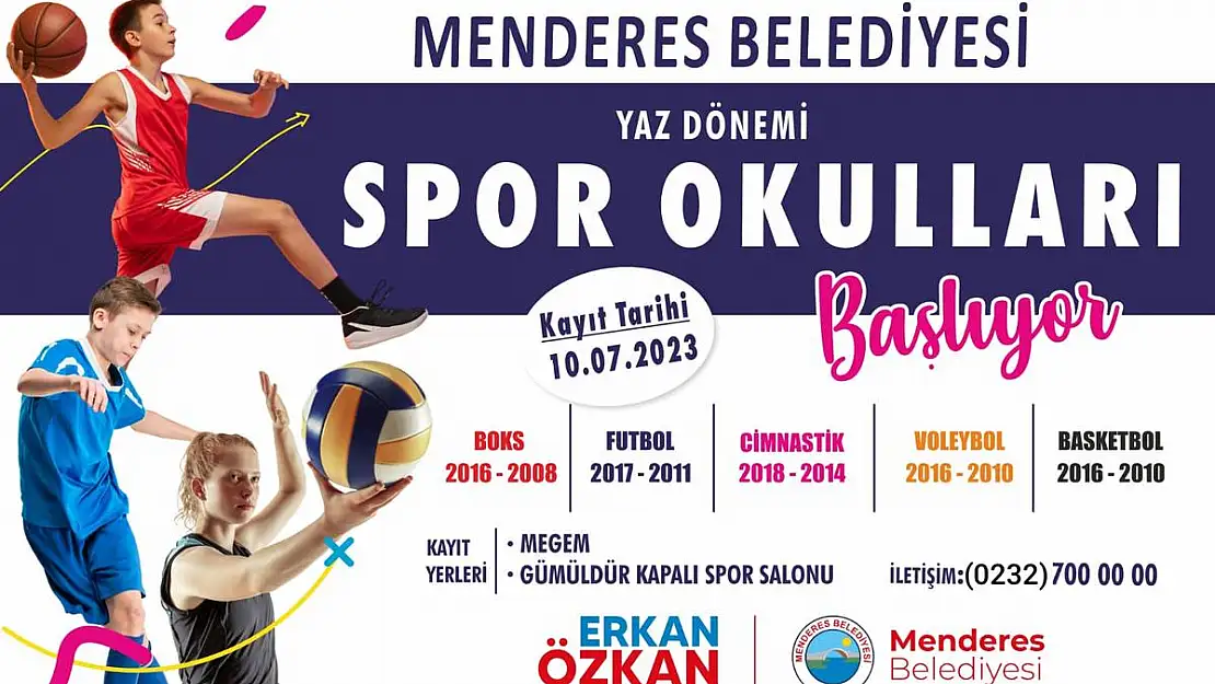 Menderes’te spor okullarına büyük ilgi