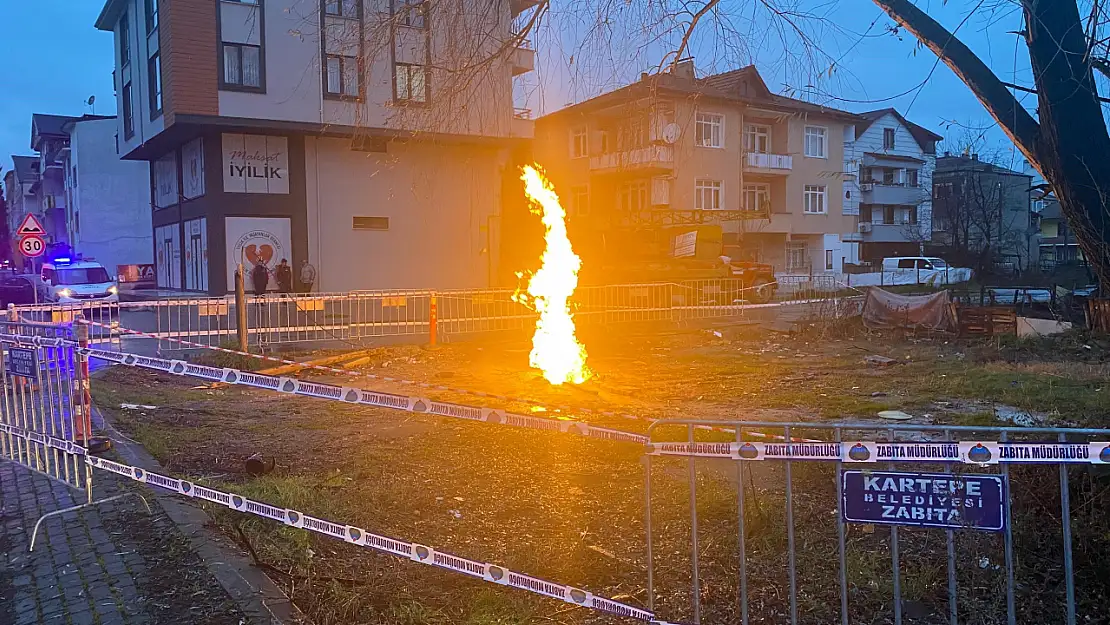 Metan gazı alev aldı, 1 işçi yaralandı