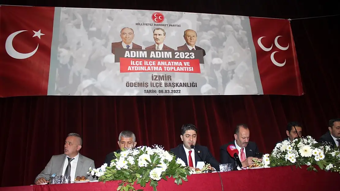 MHP’li Özdemir, İzmir’de “Adım Adım 2023” toplantısında konuştu