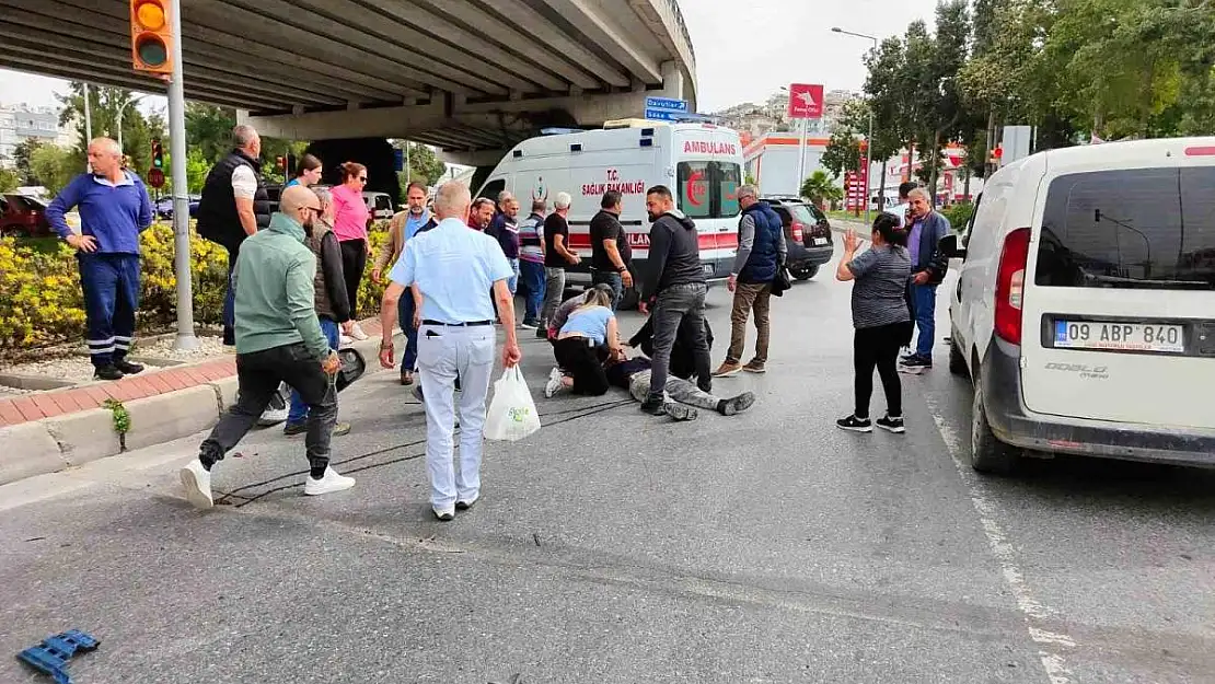 Motosiklet sürücüsü ağır yaralandı