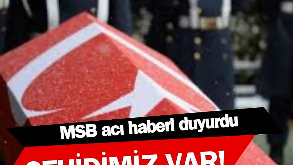 MSB acı haberi duyurdu! 1 şehit