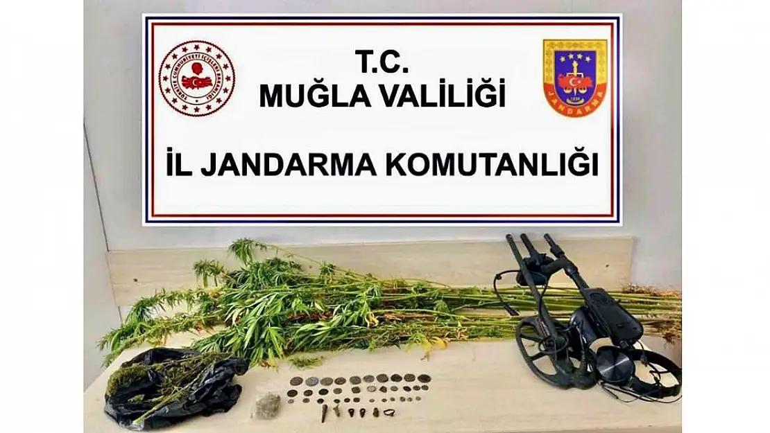 Muğla’da jandarmadan uyuşturucu ve tarihi eser operasyonu