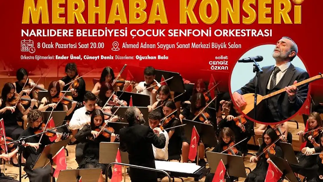 Narlıdere’de Çocuk Senfoni ve Cengiz Özkan ‘Yeni Yıla Merhaba’ konserinde sahne alacak