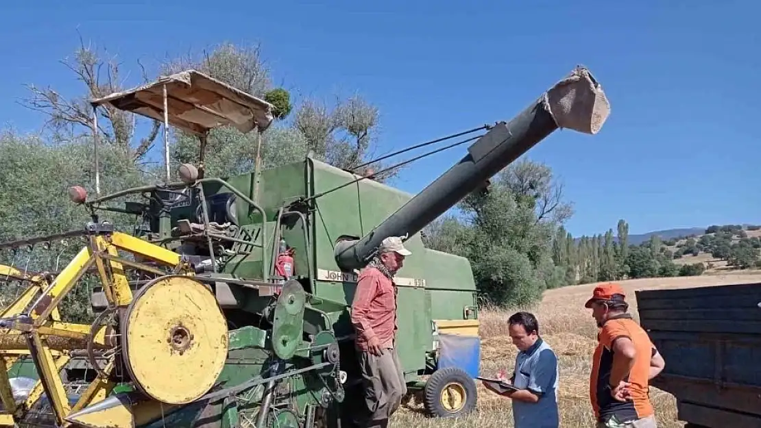 Simav’da İlçe Tarım Müdürlüğü biçerdöver kontrollerine devam ediyor