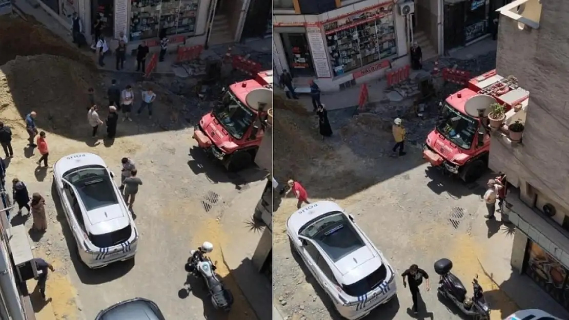 Son dakika! İstanbul'da yol çöktü: İşçi toprak altında!