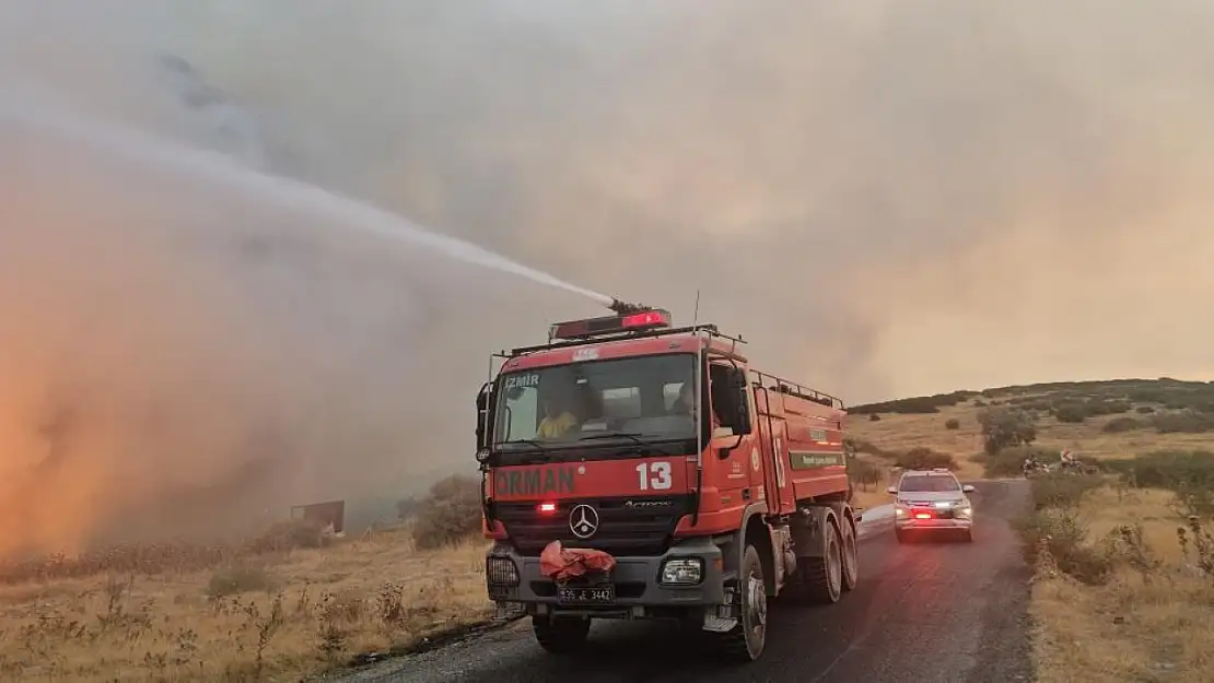 Tire ve Bayındır ilçelerinde orman yangını