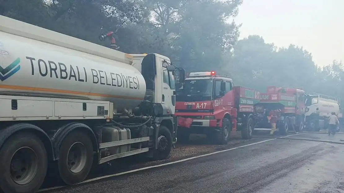 Torbalı'da izmarit kaynaklı yangın