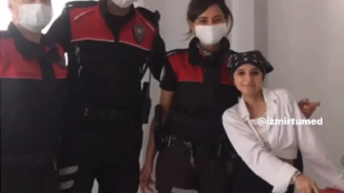 Torbalı polisinden lösemi hastasına doğum günü sürprizi