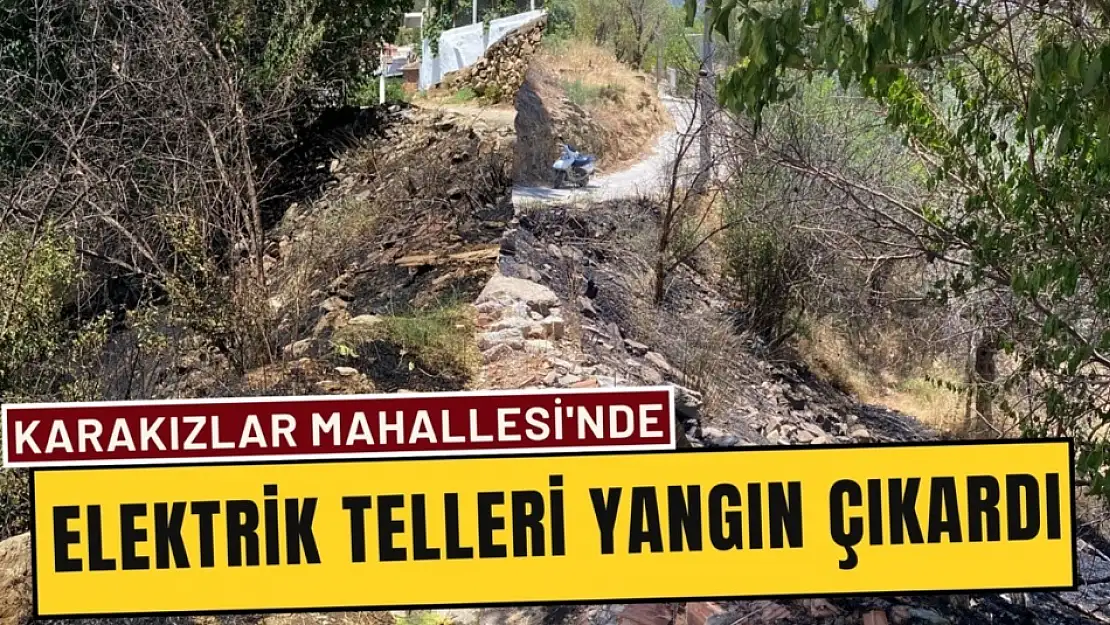 Torbalı’da elektrik telleri yangın çıkardı