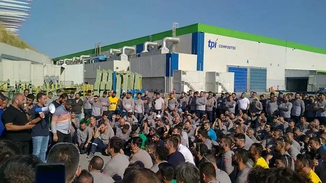 TPI Kompozit'te grev ateşi yandı: İzmir'de 2.300 işçi ayakta!