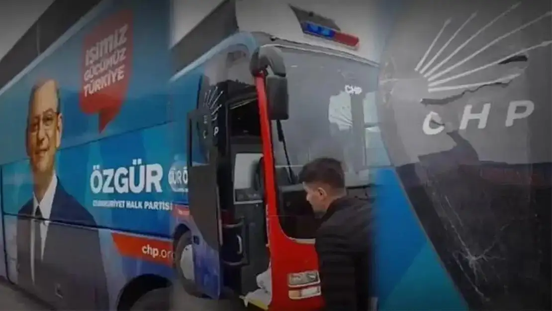 Trabzon’da CHP otobüsüne saldırı!