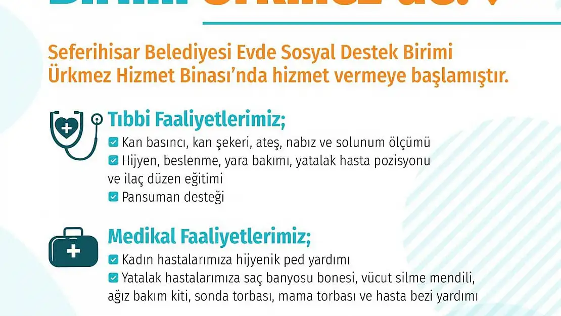 Ürkmez’de ‘Evde sosyal destek Birimi’ hizmete başladı