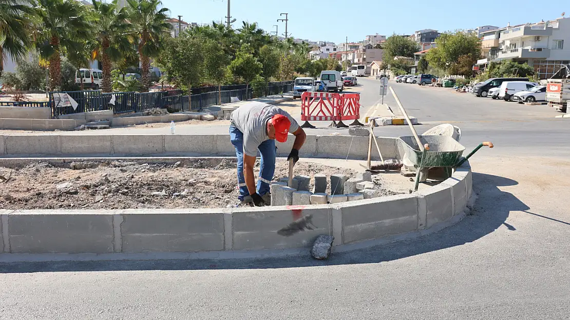 Urla Belediyesinden kavşak ve yol düzenlemesi 