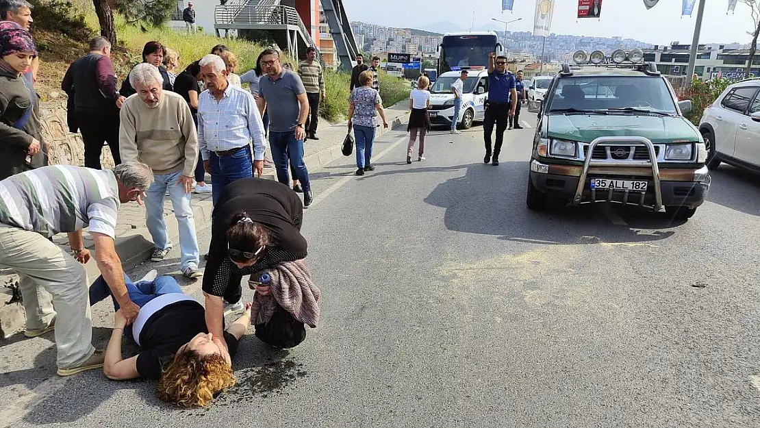 Üst geçide yürümeye üşendi: Kamyonet çarptı