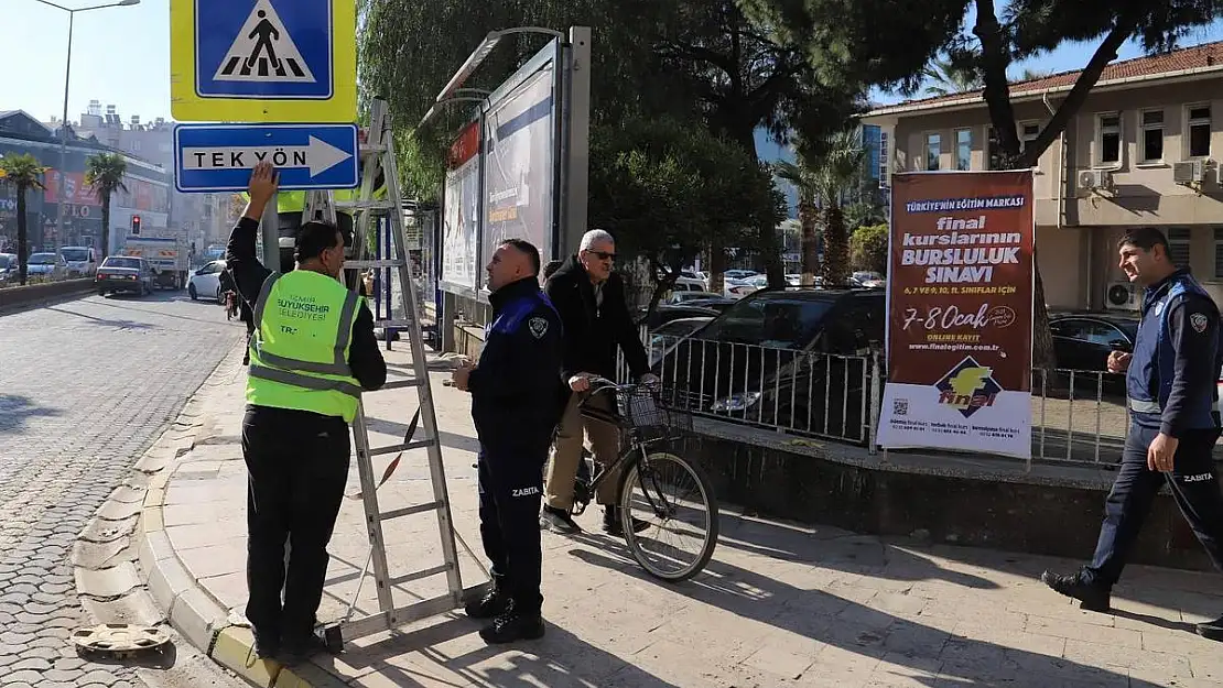 Uyarı levhaları ve bariyerler konuldu