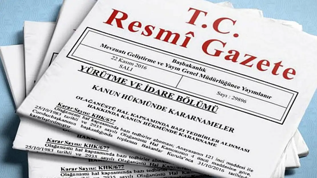 Yeni atamalar Resmi Gazete'de