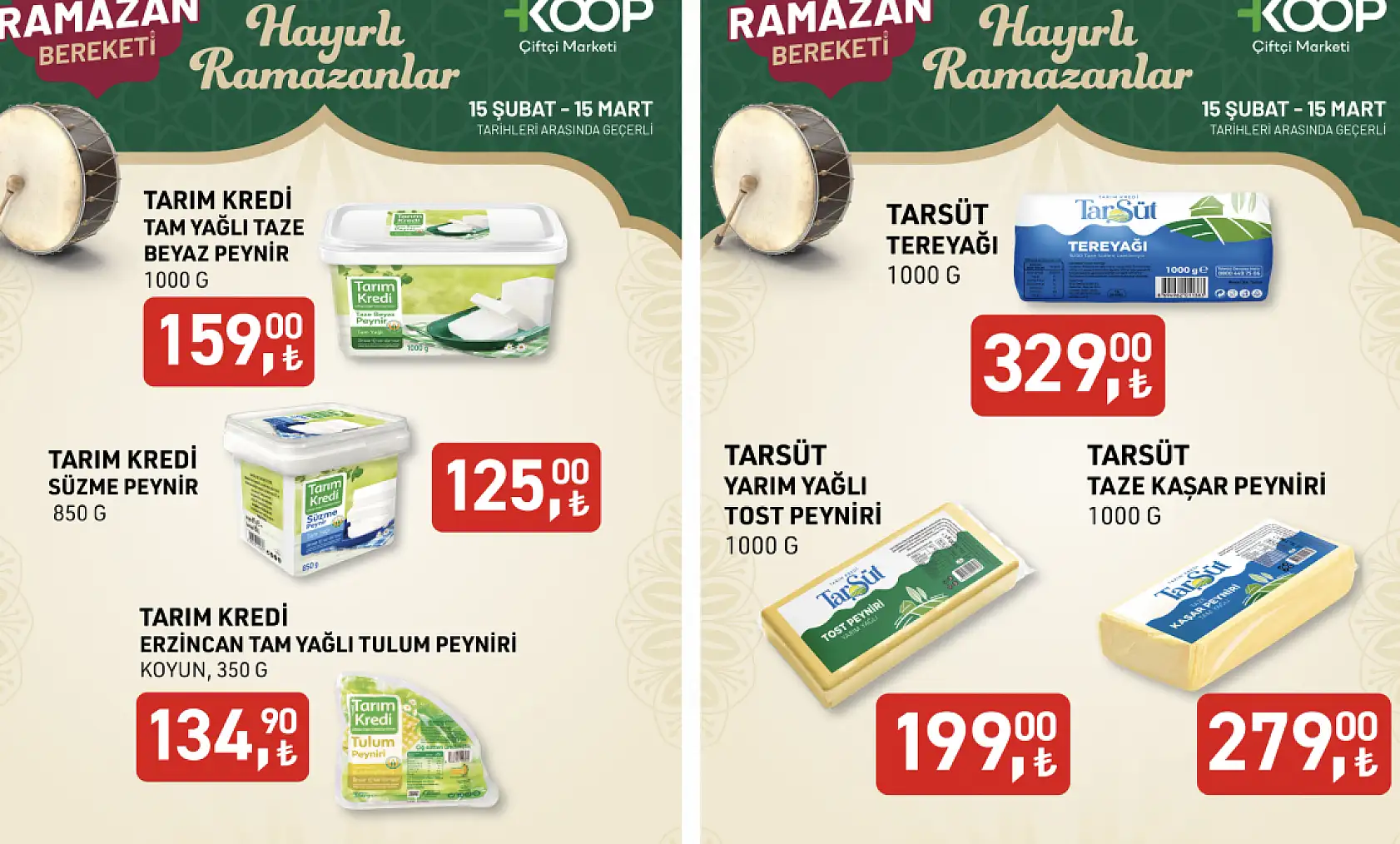 5 Gün sonra fiyatlar değişebilir: Tarım Kredi Market duyurdu- Un, bulgur, mercimek, pirinç, peynir, yumurta ve onlarca gıda ürünü...