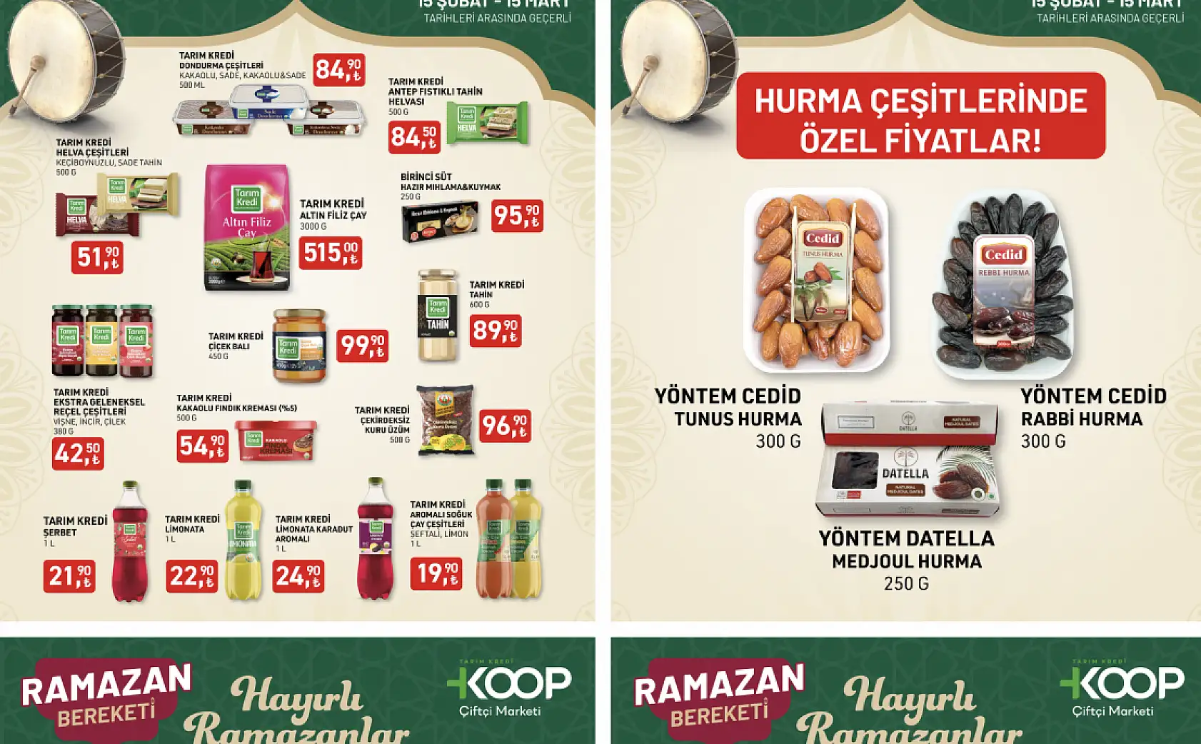 5 Gün sonra fiyatlar değişebilir: Tarım Kredi Market duyurdu- Un, bulgur, mercimek, pirinç, peynir, yumurta ve onlarca gıda ürünü...