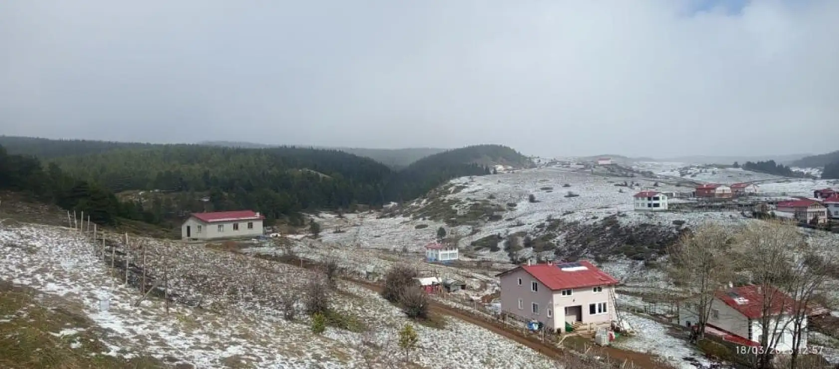 Yeşil alanlar beyaza büründü: İşte kartpostallık manzaralar