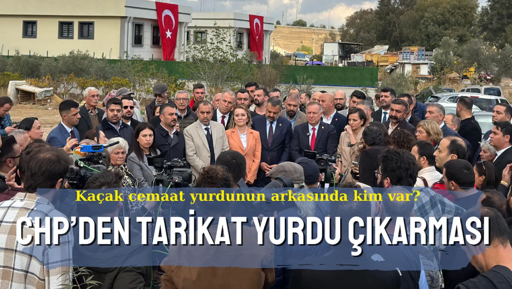 CHP kaçak tarikat yurdunun önünde: Arkasında AK Parti İzmir var iddiası!