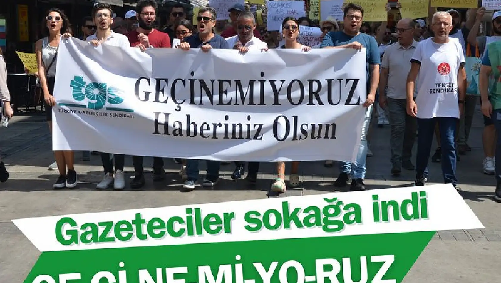 Gazeteciler İzmir’de sokağa indi: Geçinemiyoruz!