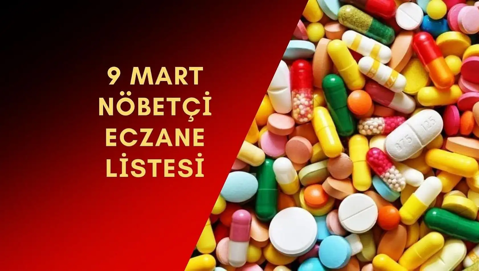 İzmir Nöbetçi Eczane 9 Mart 2024