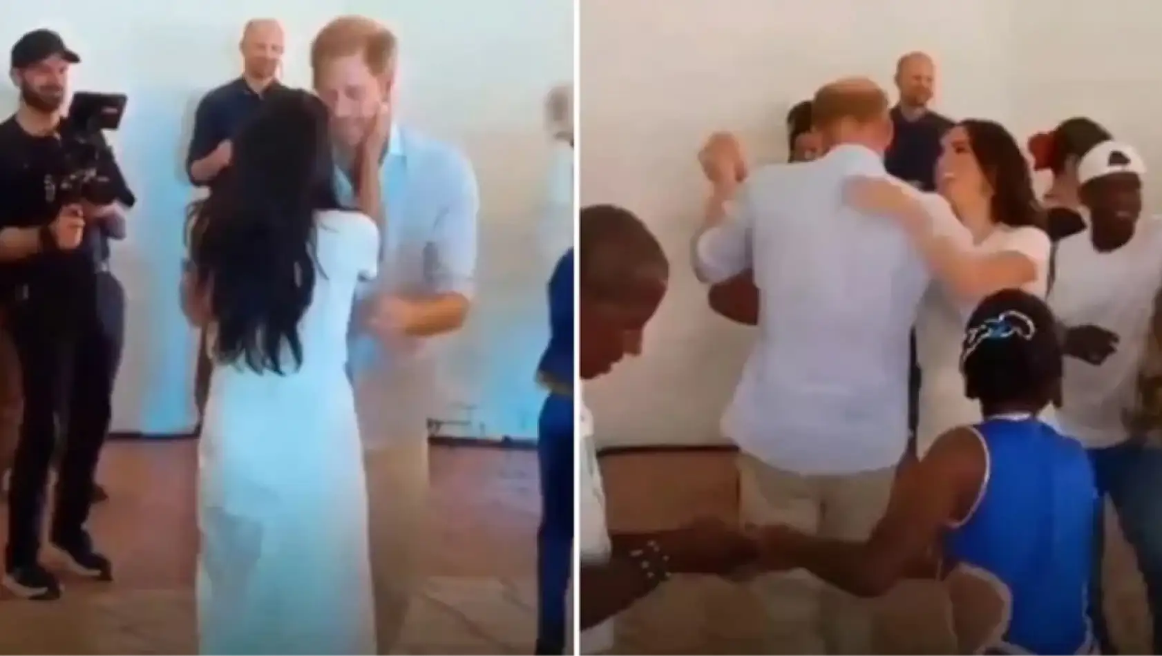 Meghan Markle ve Prens Harry'den Kolombiya'da salsa şov