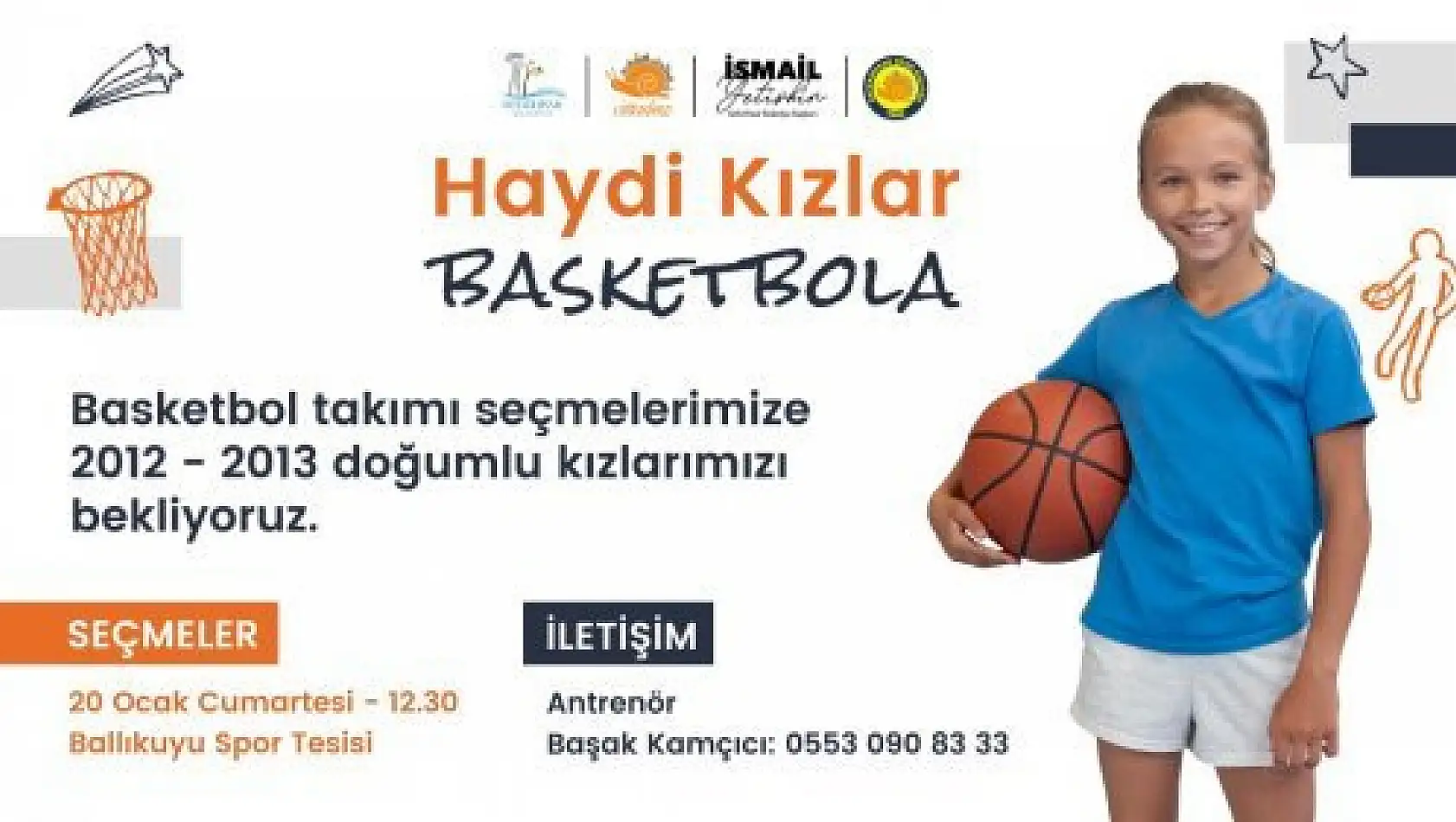 Seferihisar Belediyesi, kız çocukları için basketbol seçmeleri düzenleyecek