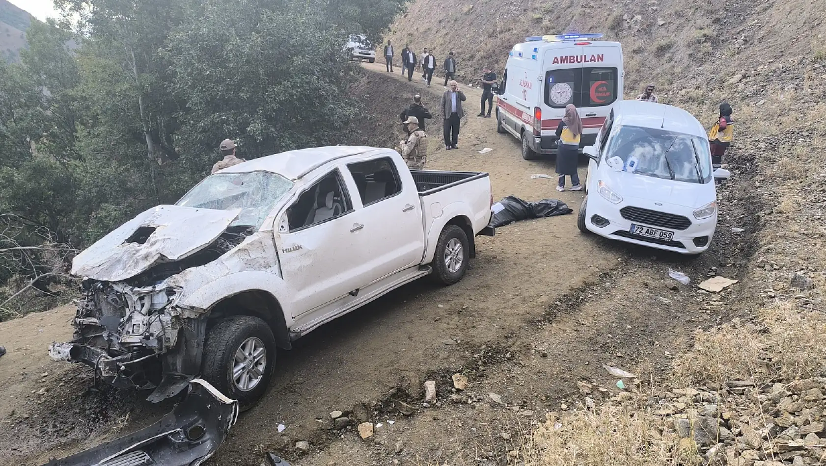 Şehit cenazesine giderken kaza geçirdiler: 2 ölü