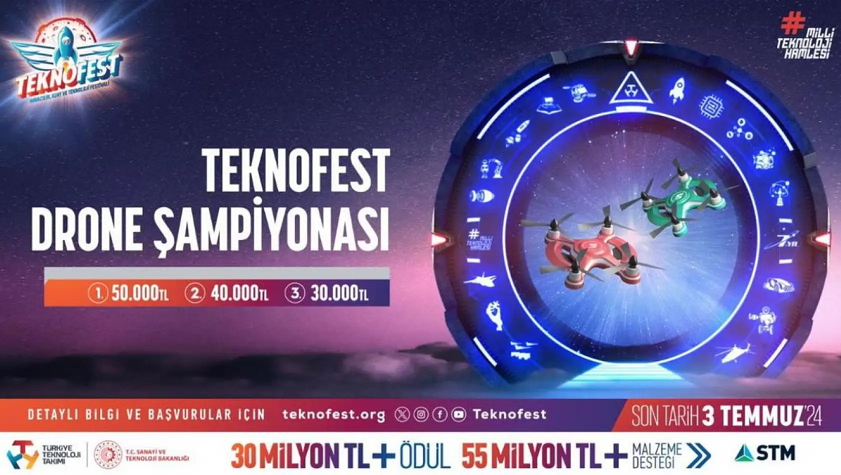 TEKNOFEST Drone Yarışması başvuruları başladı.