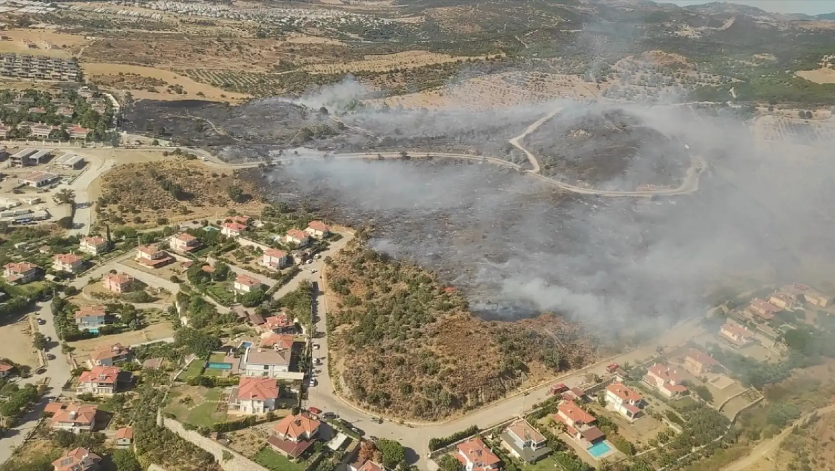 Urla'da orman yangını