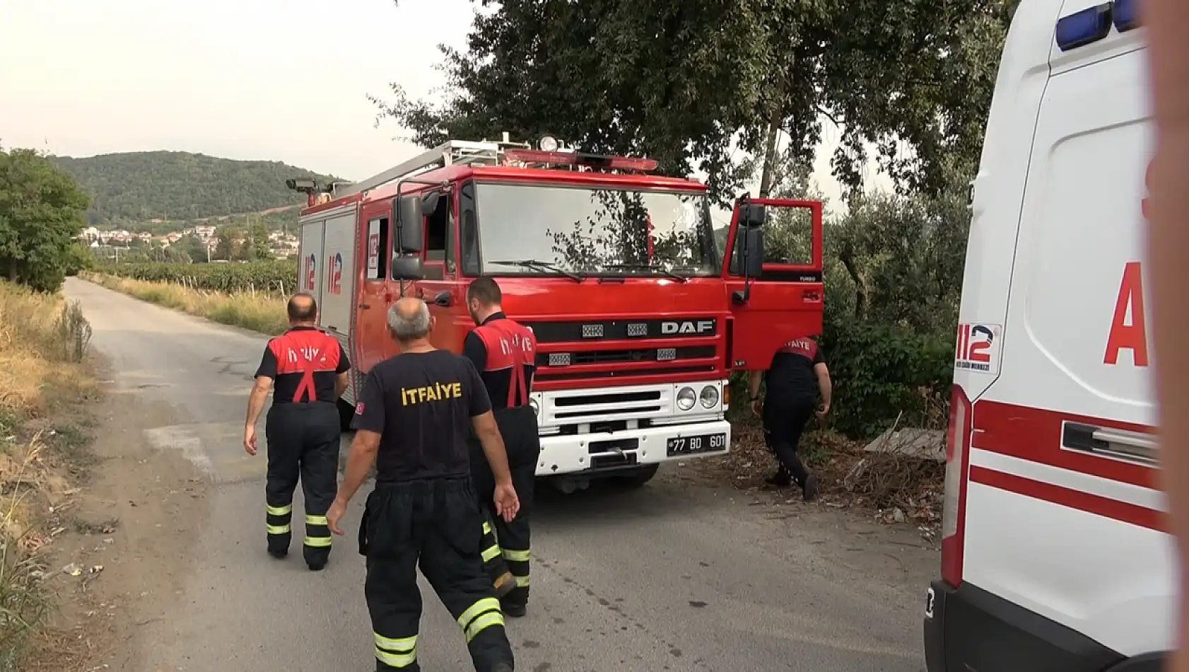 Yalova'da 'uçak düştü' paniği