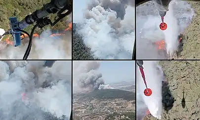 İzmir'de orman yangını! 4 uçak, 6 helikopter müdahaleye başladı