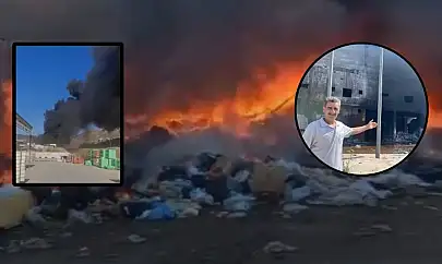 Karşıyaka'daki çöp tesisinde yangın paniği sürüyor