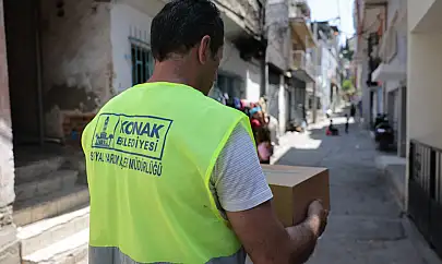 Konak'ta kurban bereketi kapı kapı