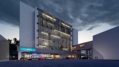 Eşrefpaşa Hastanesi ek hizmet binası yükseliyor