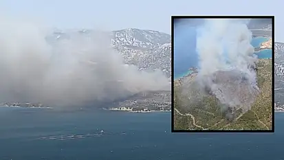 Karaburun'da orman yangını: Havadan ve karadan müdahale devam ediyor