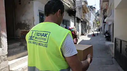 Konak'ta kurban bereketi kapı kapı