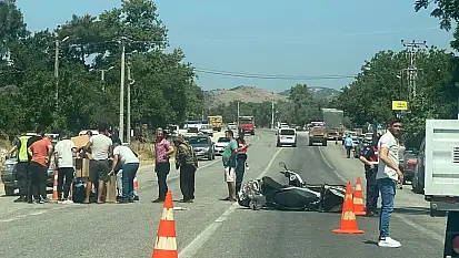 Tire'de motosikletler çarpıştı: Yolun ortasında can pazarı!