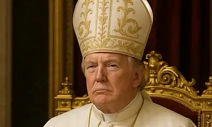 Trump'tan sosyal medyada şaşırtıcı paylaşım: Kendini Papa yaptı!