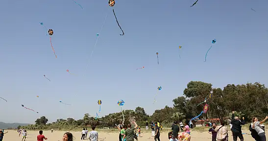 Engelsiz uçurtmalar Pamucak'ta gökyüzüyle buluştu