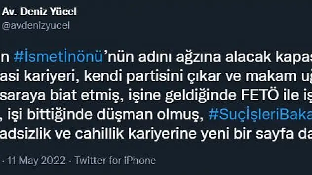 Deniz Yücel’den Bakan Soylu’ya cevap